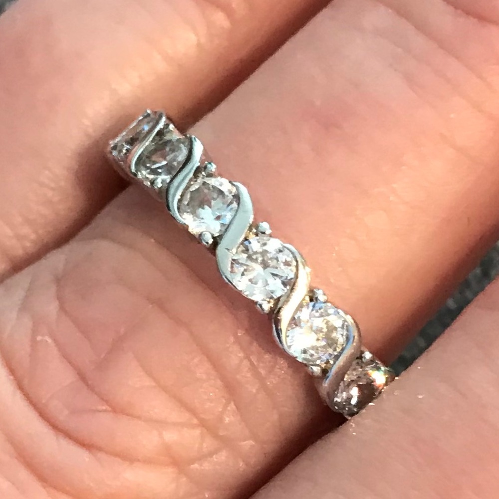GORGEOUS Full Eternity CZ Ring, 7 1/2